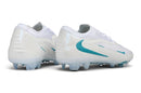 Nike Phantom 6 Elite FG - Chuteira Campo Controle Premium – Branco/Verde-água + Meia + Bolsa