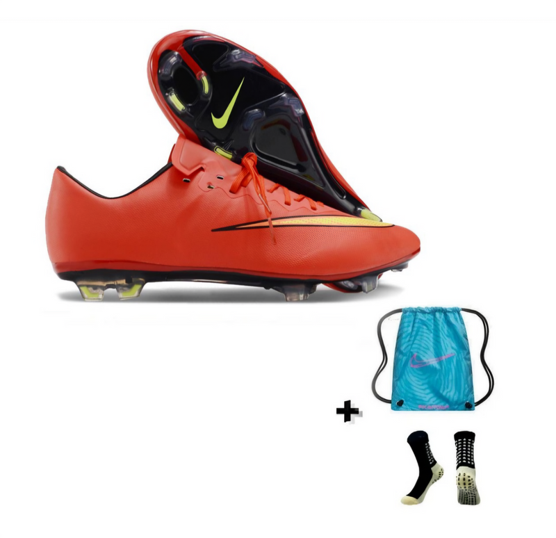 Nike Mercurial Vapor X FG + MEIA ANTIDERRAPANTE + BOLSA