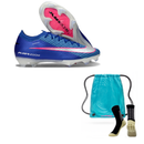Nike AIR Zoom Mercurial Vapor 16 XVI Elite FG + Meia Antiderrapante + Bolsa