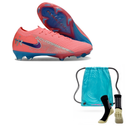 Nike AIR Zoom Mercurial Vapor 16 XVI Elite Vini Jr FG + Meia Antiderrapante + Bolsa