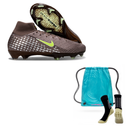 Nike Mercurial Air Zoom Superfly X Elite FG + Meia Antiderrapante + Bolsa
