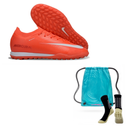Nike Air Zoom Mercurial Vapor 16 XVI Elite  (Society) + Meia Antiderrapante + Bolsa