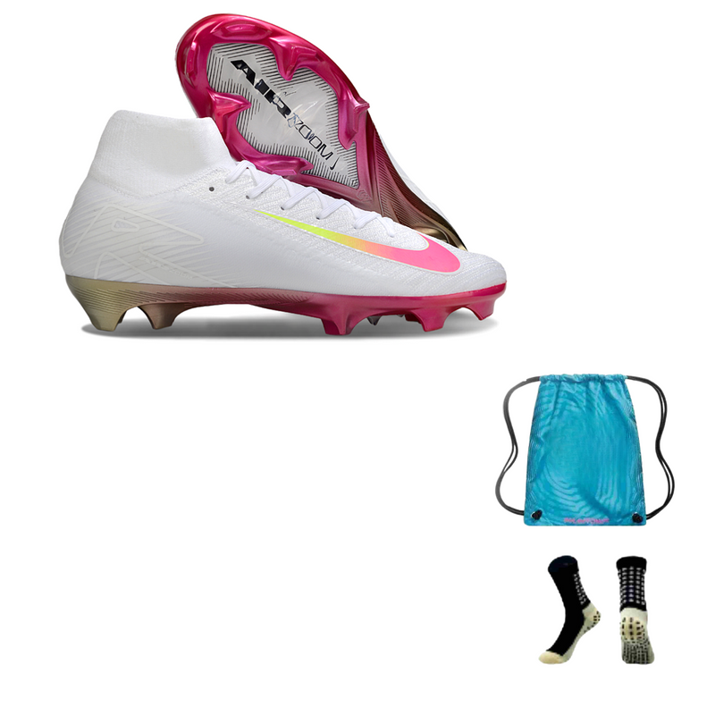 Nike Mercurial Air Zoom Superfly X Elite FG + Meia Antiderrapante + Bolsa