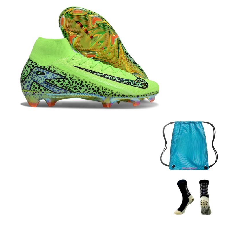Nike Mercurial Air Zoom Superfly X Elite FG + Meia Antiderrapante + Bolsa
