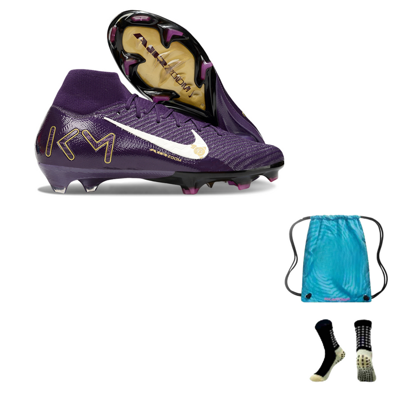 Nike Mercurial Air Zoom Superfly X Elite FG + Meia Antiderrapante + Bolsa