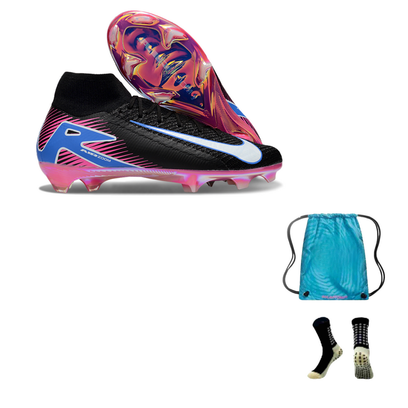 Nike Mercurial Air Zoom Superfly X Elite FG + Meia Antiderrapante + Bolsa
