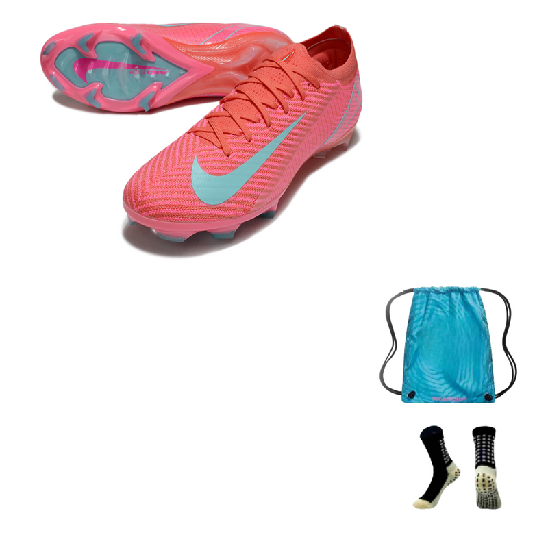 Nike AIR Zoom Mercurial Vapor 16 XVI Elite FG + Meia Antiderrapante + Bolsa