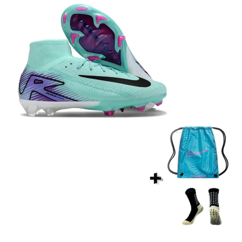 Nike Mercurial Air Zoom Superfly X Elite FG + Meia Antiderrapante + Bolsa