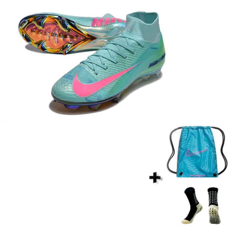 Nike Mercurial Air Zoom Superfly X Elite FG + Meia Antiderrapante + Bolsa