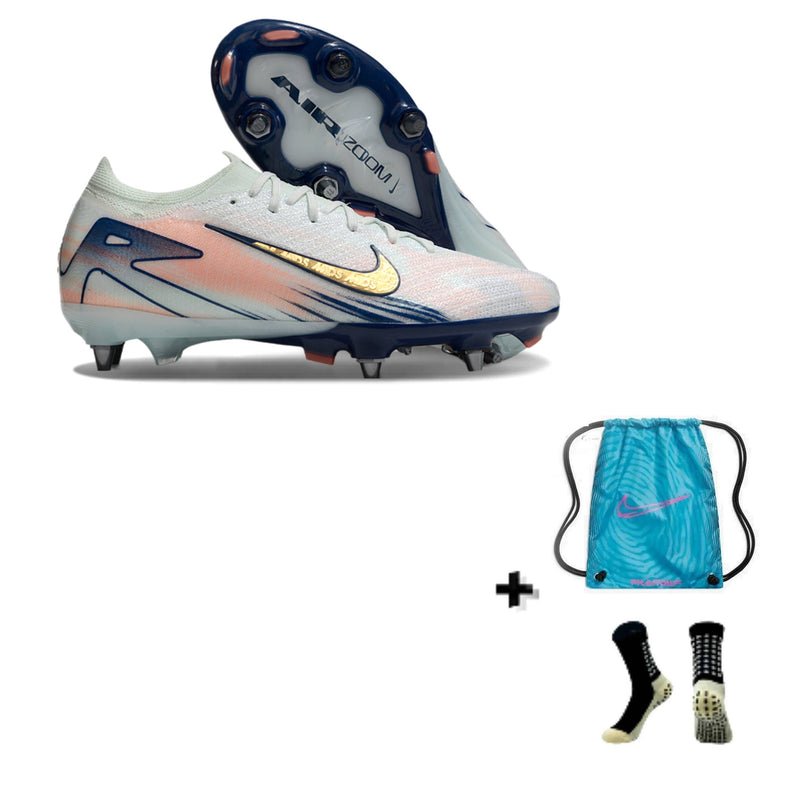 Nike AIR Zoom Mercurial Vapor 16 XVI Elite SG (Trava Mista) + Meia Antiderrapante + Bolsa