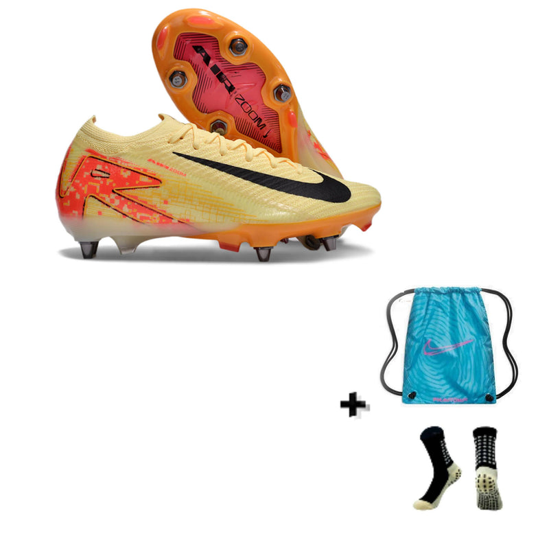 Nike AIR Zoom Mercurial Vapor 16 XVI Elite SG (Trava Mista) + Meia Antiderrapante + Bolsa