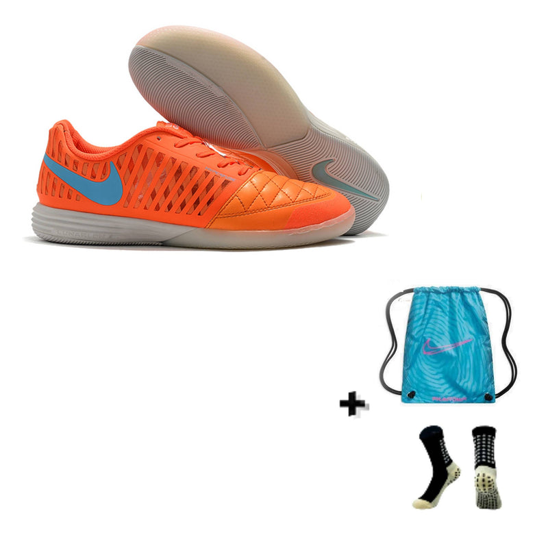 Nike Lunar Gato II Futsal + Meia Antiderrapante + Bolsa