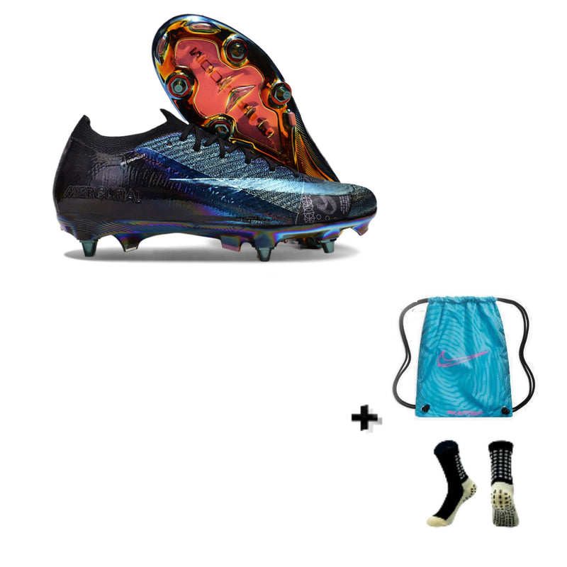 Nike AIR Zoom Mercurial Vapor 16 XVI Elite SG (Trava Mista) + Meia Antiderrapante + Bolsa