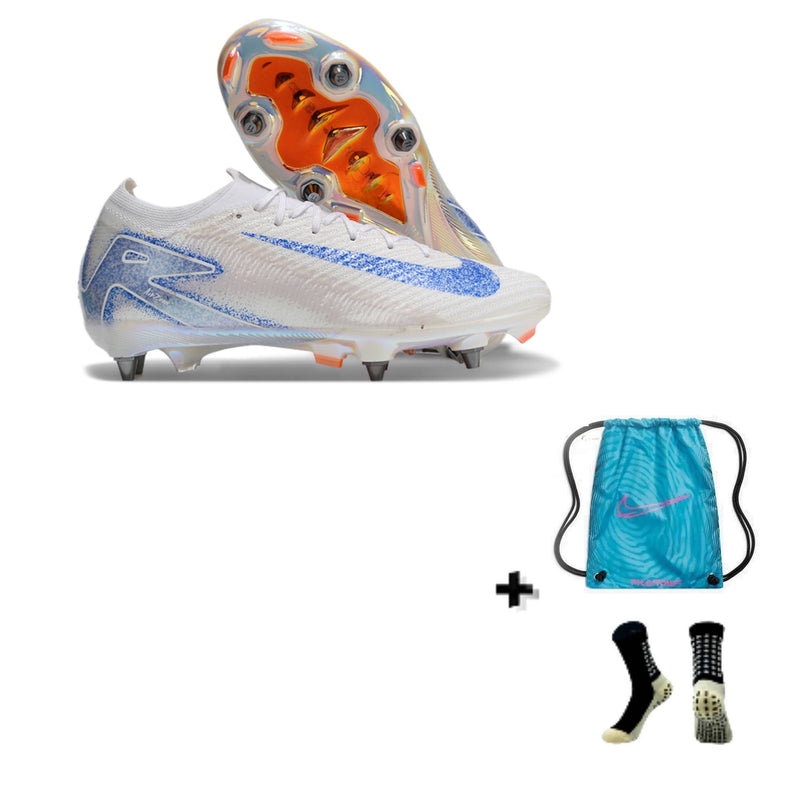 Nike AIR Zoom Mercurial Vapor 16 XVI Elite SG (Trava Mista) + Meia Antiderrapante + Bolsa