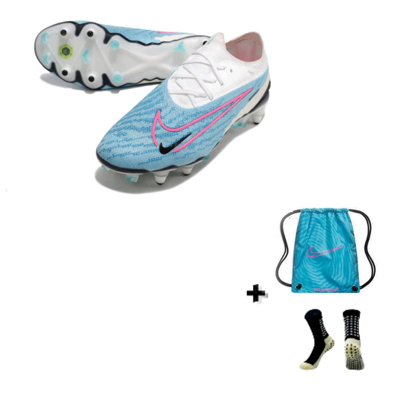 Nike Phantom- GX Elite DF Link SG Anti Clog + Meia Antiderrapante + Bolsa