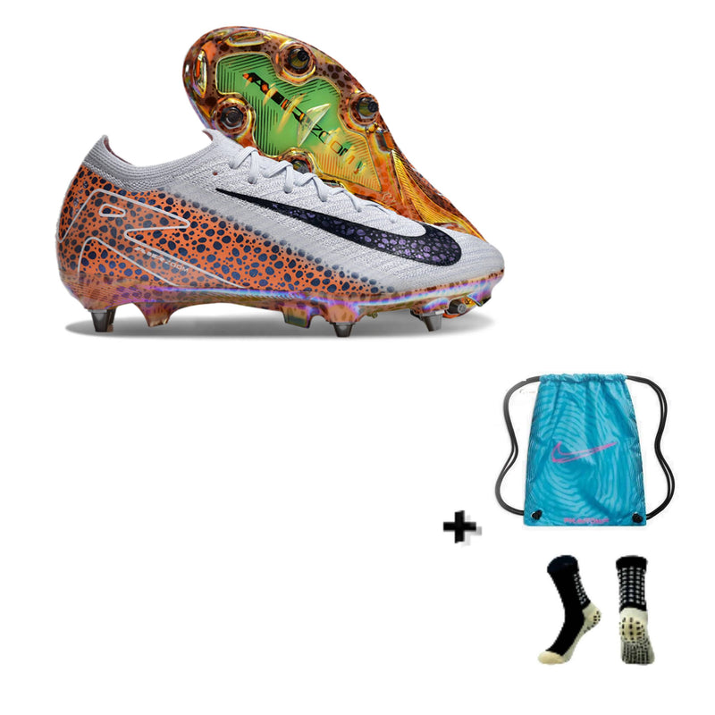Nike AIR Zoom Mercurial Vapor 16 XVI Elite SG (Trava Mista) + Meia Antiderrapante + Bolsa