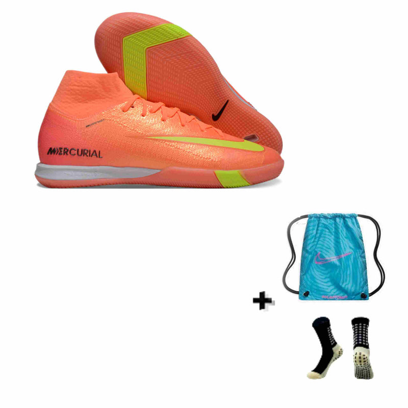 Nike Air Zoom Mercurial Superfly X Elite Futsal + Meia Antiderrapante + Bolsa