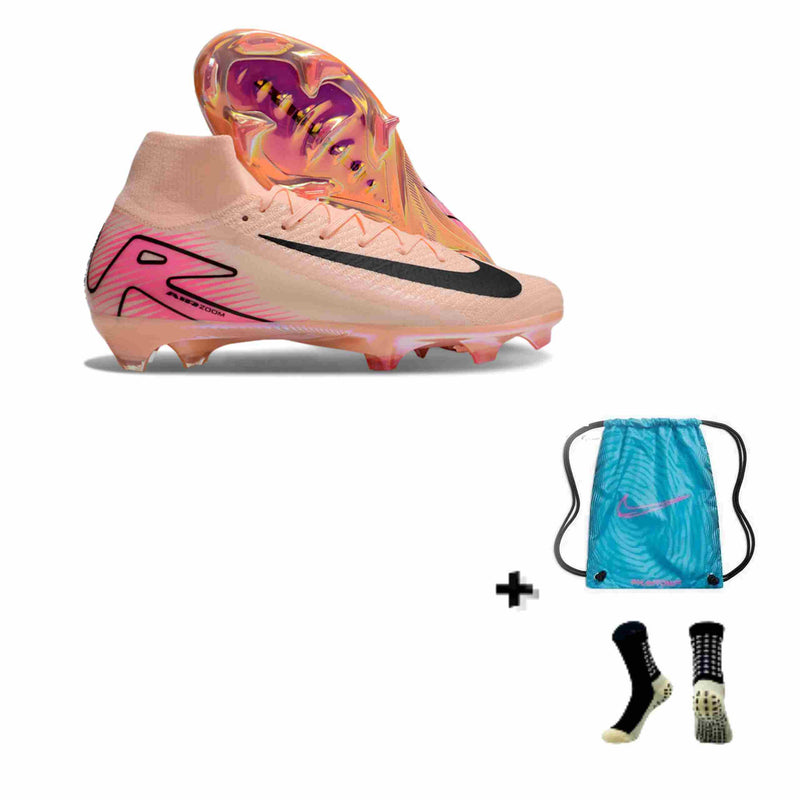 Nike Mercurial Air Zoom Superfly X Elite FG + Meia Antiderrapante + Bolsa