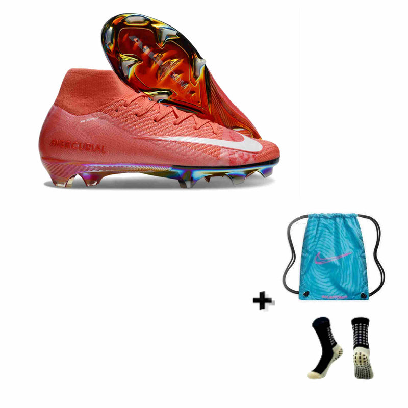 Nike Mercurial Air Zoom Superfly X Elite FG + Meia Antiderrapante + Bolsa