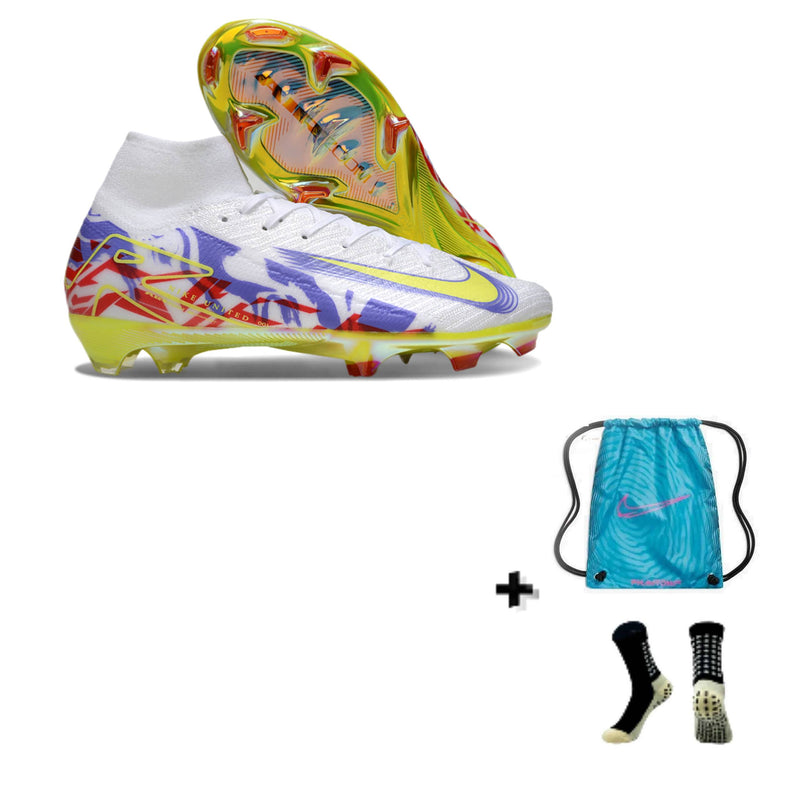 Nike Mercurial Air Zoom Superfly X Elite FG + Meia Antiderrapante + Bolsa