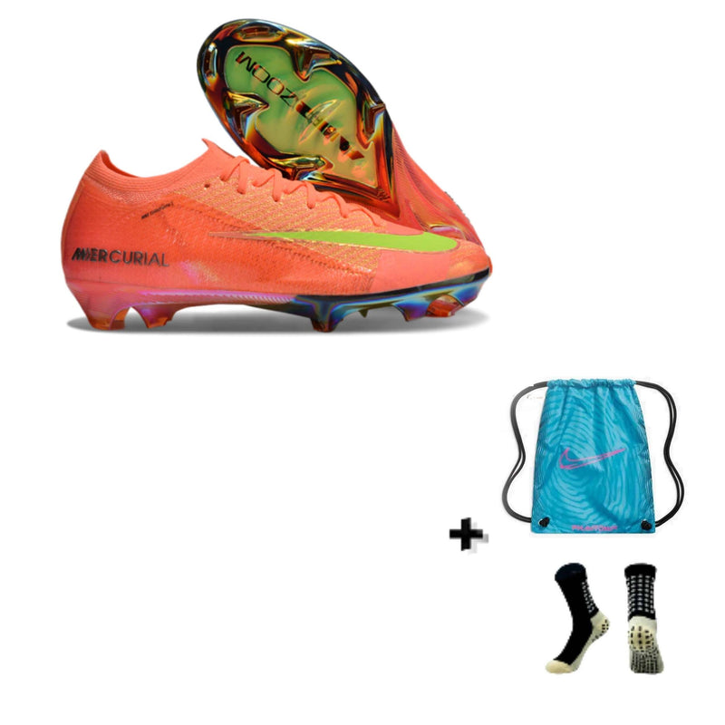 Nike AIR Zoom Mercurial Vapor 16 XVI Elite FG + Meia Antiderrapante + Bolsa