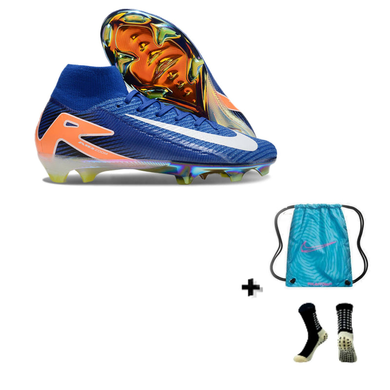 Nike Mercurial Air Zoom Superfly X Elite FG + Meia Antiderrapante + Bolsa