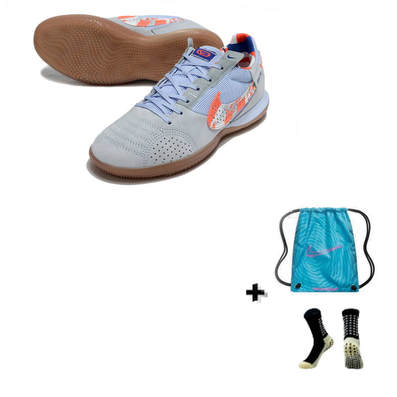 Nike Streetgato Futsal + Meia Antiderrapante + Bolsa