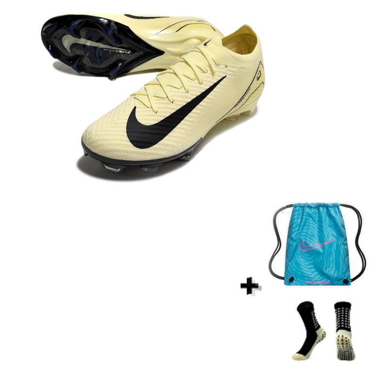 Nike AIR Zoom Mercurial Vapor 16 XVI Elite FG + Meia Antiderrapante + Bolsa