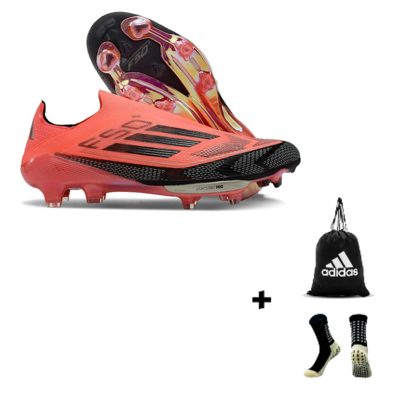 Adidas X F50 Elite Laceless FG + Meia Antiderrapante + Bolsa