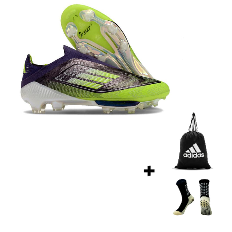 Adidas X F50 Elite Laceless FG + Meia Antiderrapante + Bolsa