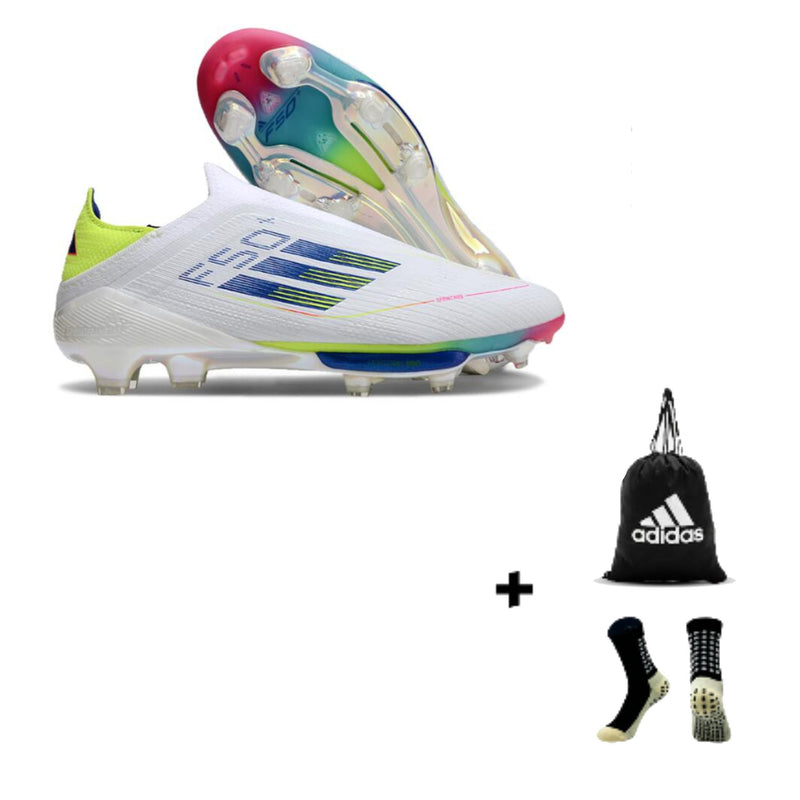 Adidas X F50 Elite Laceless FG + Meia Antiderrapante + Bolsa