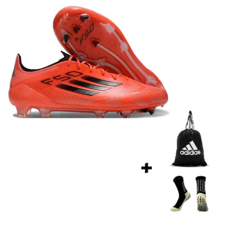 Adidas F50 Elite FG + Meia Antiderrapante + Bolsa