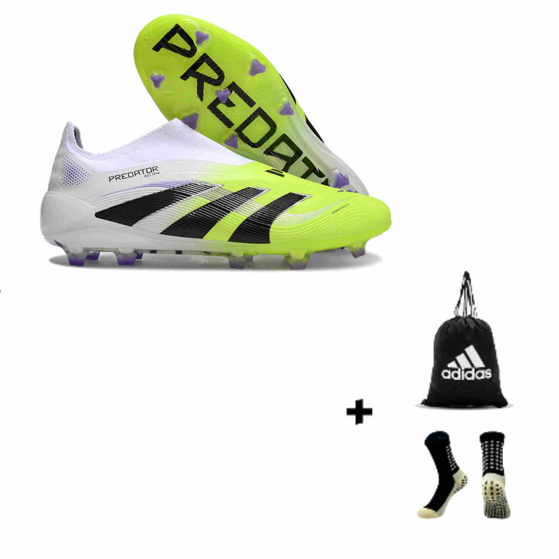 Adidas Predator Elite Tongue 25+ Elite FG + Meia Antiderrapante + Bolsa
