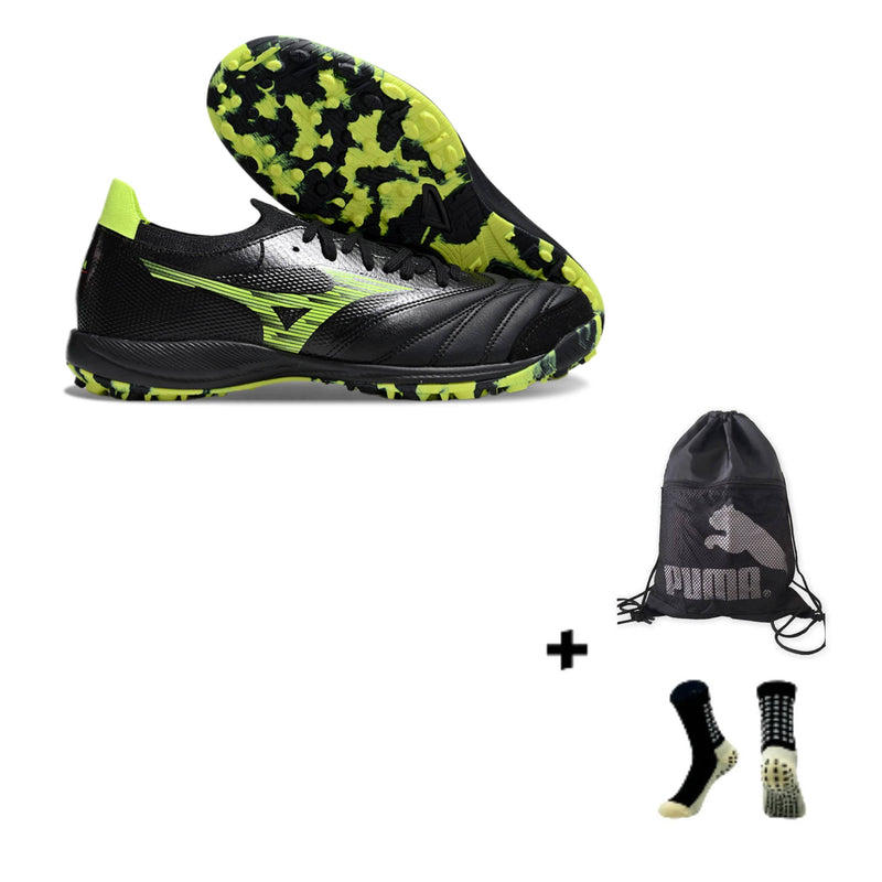 Mizuno Morelia Neo Sala M8 β Society + Meia Antiderrapante + Bolsa
