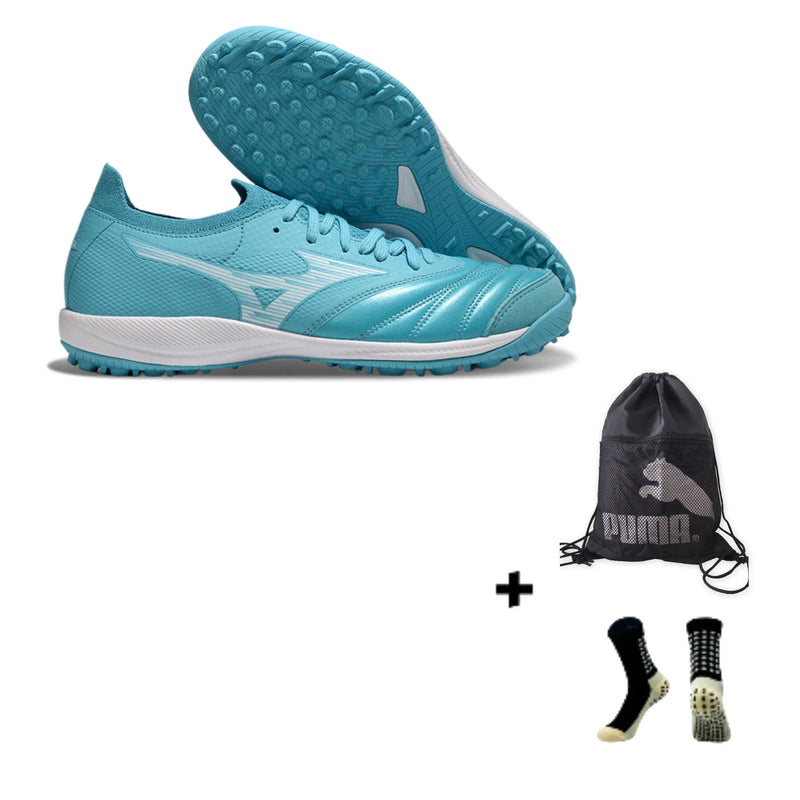 Mizuno Morelia Neo Sala M8 β Society + Meia Antiderrapante + Bolsa