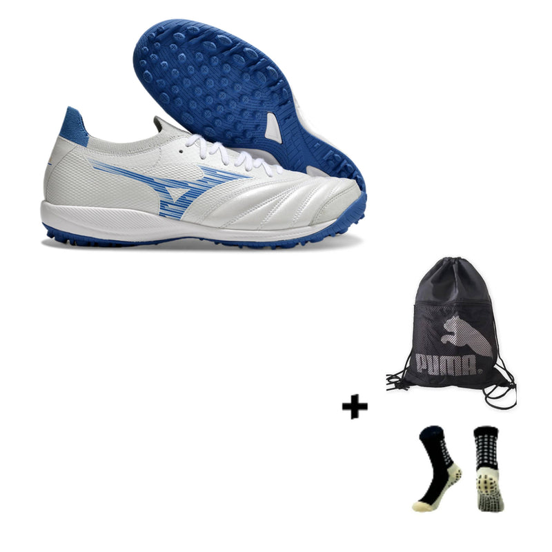 Mizuno Morelia Neo Sala M8 β Society + Meia Antiderrapante + Bolsa