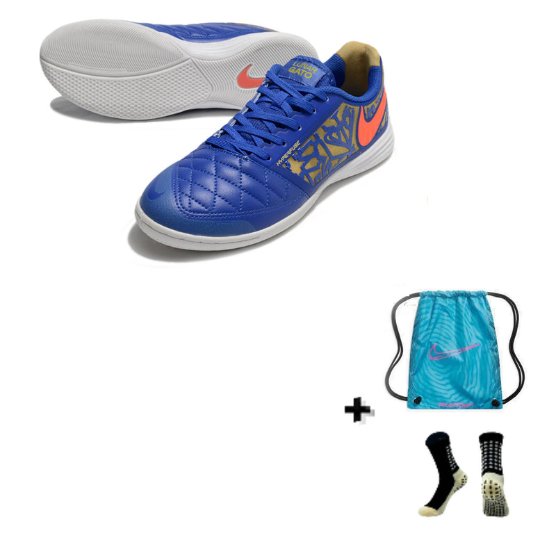 Nike Lunar Gato II Futsal + Meia Antiderrapante + Bolsa