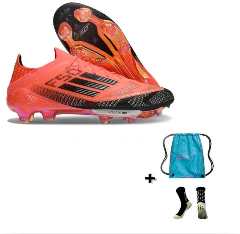 Adidas F50 Elite Laceless  FG + Meia Antiderrapante + Bolsa