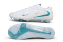 Nike Phantom 6 Elite FG - Chuteira Campo Controle Premium – Branco/Verde-água + Meia + Bolsa