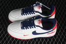 Nike Air Force 1 '07 Low White/Navy Blue/Red - Sneaker Clássico Premium + Meia + Bolsa