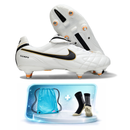 Nike Tiempo Legend V Elite LUXE SG - Chuteira Trava Mista Premium + Bolsa + Meia