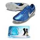 Nike Tiempo Legend X Elite FG - Chuteira Campo Couro Premium + Meia + Bolsa