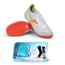Mizuno Morelia Neo 4 Sala M8 β Society TF - Chuteira Society Premium + Meia Antiderrapante + Bolsa