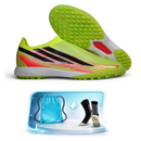 Adidas F50 Hyperfast Elite Laceless TF Society - Chuteira Sem Cadarço + Meia Antiderrapante + Bolsa