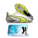 Puma King FG - Chuteira de Campo Clássica + Meia Antiderrapante + Bolsa