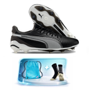 Puma King FG - Chuteira de Campo Clássica + Meia Antiderrapante + Bolsa