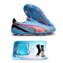Puma King FG - Chuteira de Campo Clássica + Meia Antiderrapante + Bolsa