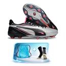Puma King FG - Chuteira de Campo Clássica + Meia Antiderrapante + Bolsa