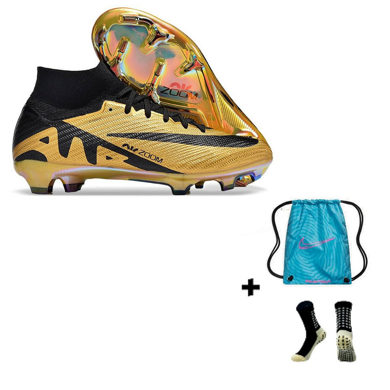 Nike Air Zoom Mercurial Superfly IX Elite FG + Meia Antiderrapante + Bolsa