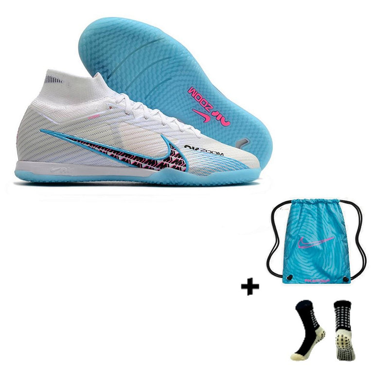 Nike Air Zoom Mercurial Superfly 9 Elite Futsal + Meia Antiderrapante + Bolsa